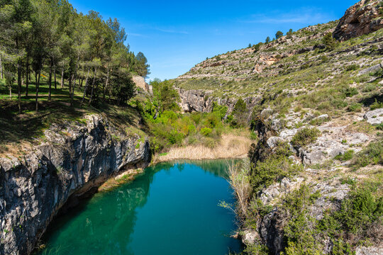 Scenic sight in Alarcon, beautiful village in the province of Cuenca, in the Castilla La Mancha region of Spain.