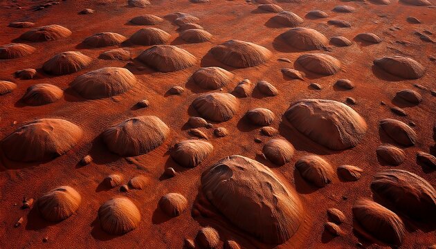 martian surface texture with rocks