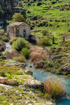 Scenic sight in Alarcon, beautiful village in the province of Cuenca, in the Castilla La Mancha region of Spain.