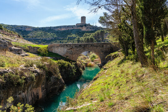 Scenic sight in Alarcon, beautiful village in the province of Cuenca, in the Castilla La Mancha region of Spain.