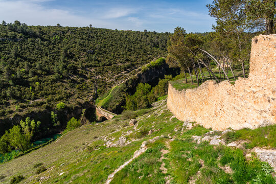Scenic sight in Alarcon, beautiful village in the province of Cuenca, in the Castilla La Mancha region of Spain.