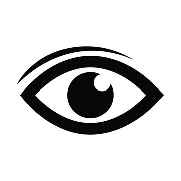 Human eye symbol graphic for vision care and medical ophthalmology