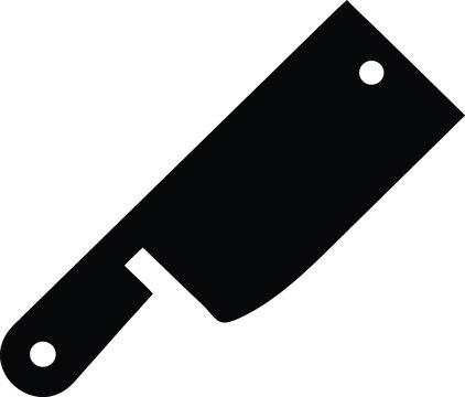 Butcher knife kitchen tool silhouette for culinary or restaurant branding vector graphic