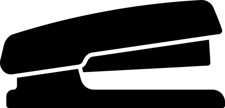 Black stapler silhouette icon