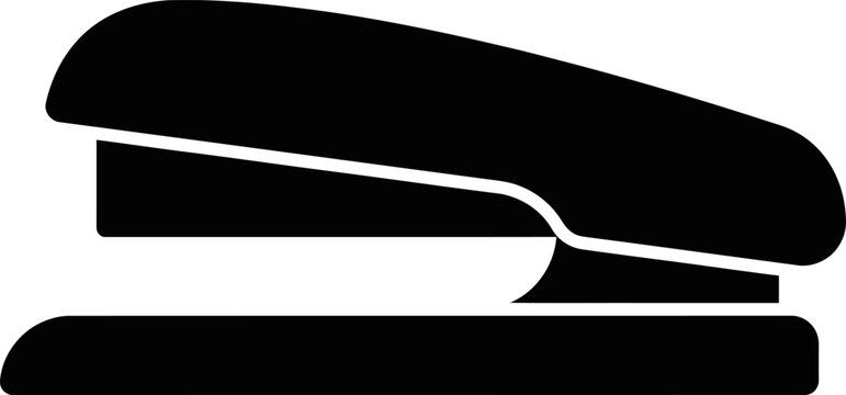Black stapler icon in vector style
