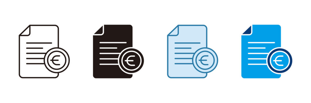 Export License Icon Set Multiple Style Collection