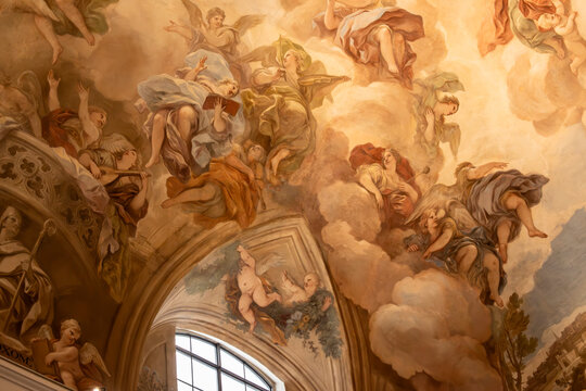 Paintings within the cloisters of Toledo Cathedral - Cathedral of Saint Mary of the Assumption.