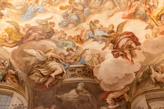 Paintings within the cloisters of Toledo Cathedral - Cathedral of Saint Mary of the Assumption.