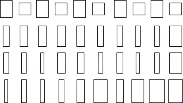 Abstract graphic design of simple geometric shapes, showcasing a clean and minimalist aesthetic. This design is perfect for illustrating concepts such as structure, order, and visual patterns.
