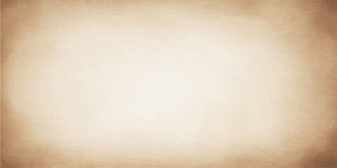 Obraz premium Vintage aged parchment paper background with a brown grunge texture and stained antique beige pattern for a retro blank sheet design