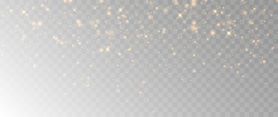 Gold sparkle confetti bokeh on light background © ket4up