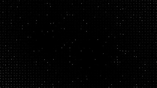 White shining particles on black background loop.Glitter overlay