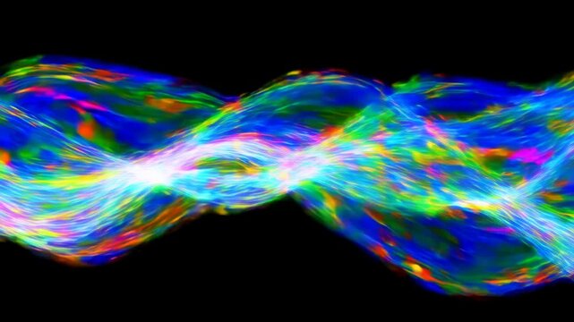 Energetic Bright Neon Streams Twist And Pulse Creating Electrifying Visual Experience For Various Media