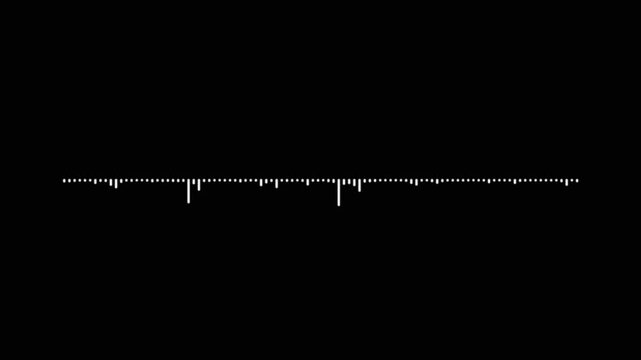 White futuristic audio bars, green waveform spectrum animation, black background music equalizer visualizer, podcast motion graphics, digital sound overlay loop, transparent digital sound
