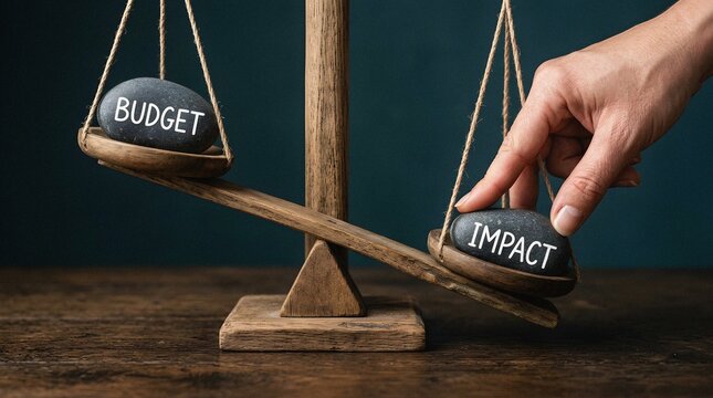 Balancing Budget and Impact: Strategic Decision-Making Concept