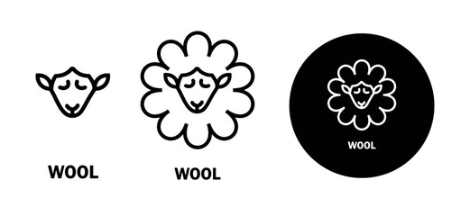 Wool icon set, fabric of wool symbol set for industry png and vector illustration on transparent background. © MdTaiburRahman