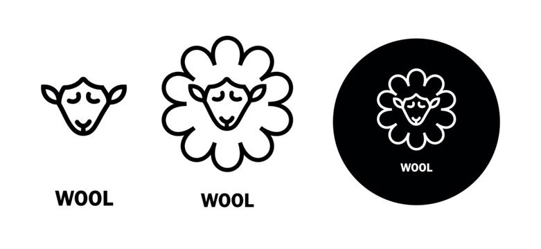 Wool icon set, fabric of wool symbol set for industry png and vector illustration on transparent background.
