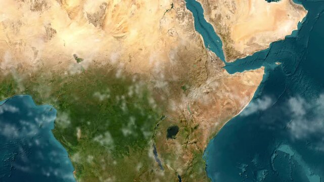 South Sudan Country Map Animation with Country Labels
