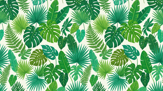 seamless pattern with leaves