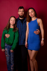 Fototapeta premium Modern Family Portrait in Studio