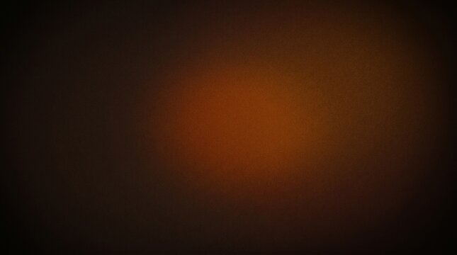 Dark Amber Grainy Gradient Background With Soft Center Glow And Vintage Texture For Cinematic Creative Designs