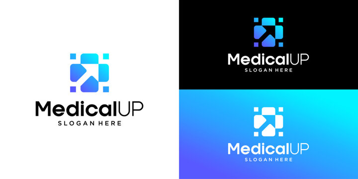 Business professionals create a modern medical logo design
