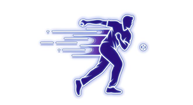 Silhouette runner with motion blur and digital speed effects