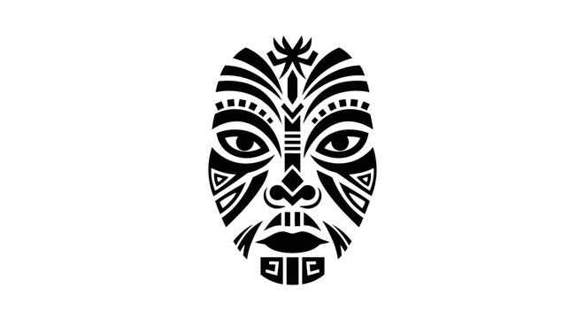 Tribal face mask design pattern.