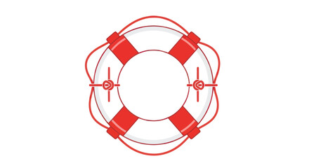 Life preserver ring close up view. © doung