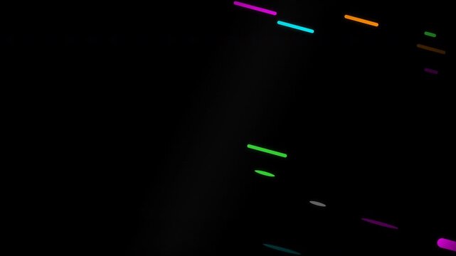 Dynamic Motion Animation of Colorful Light Streaks in a Futuristic Digital Space Video