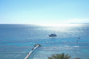 Fototapeta premium Sharm-el-Sheikh, Egypt , Naama bay from elevated point of view