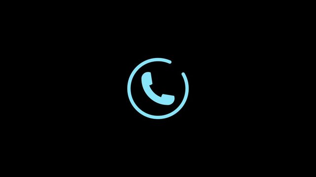 outgoing communication indicate icon animation. outgoing call icon with up arrow