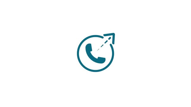 outgoing communication indicate icon animation. outgoing call icon with up arrow