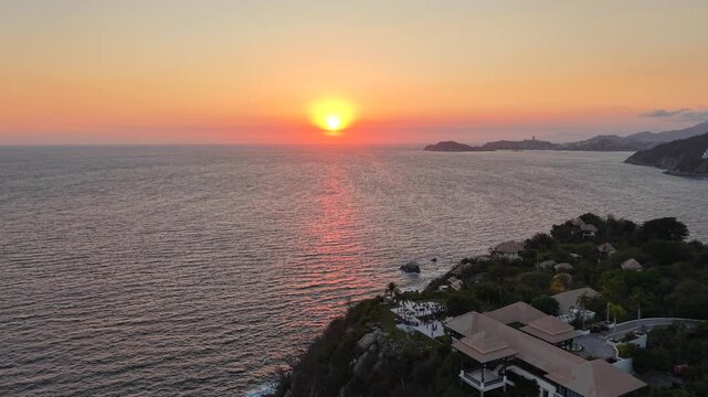 cliff and ocean in paradise acapulco