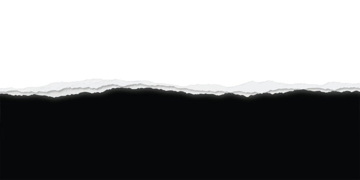 Black and white paper with torn edges texture