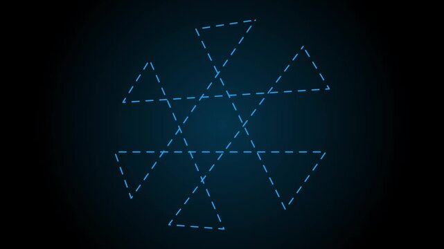 Moving, morphing lines and shape. Concept of evolution and change.. Abstract purple background.4k motion graphics video