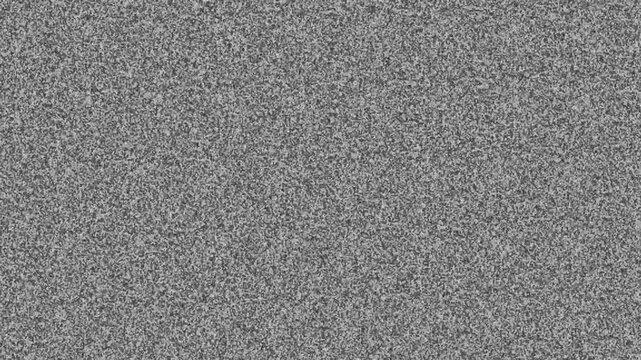 Old Retro TV - Static tv black and white noise caused by bad signal reception. Loop animation.4k