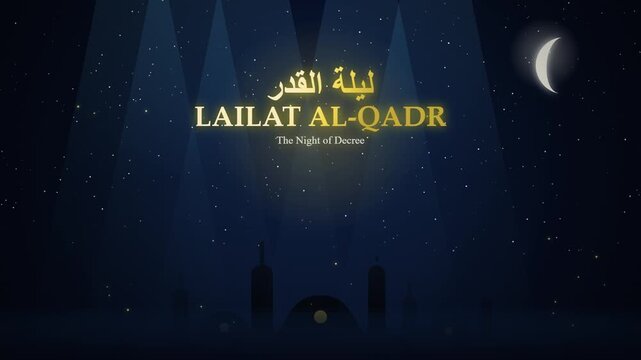 Lailat Al-Qadr Night of Decree Islamic Holiday Celebration Background