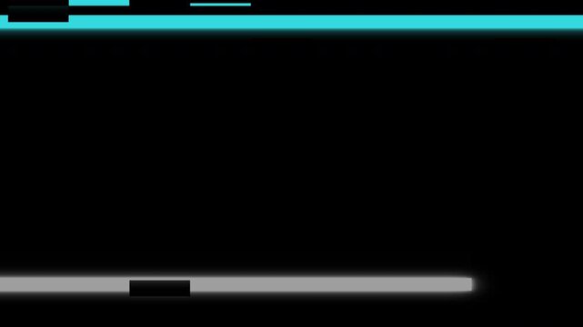 Blue digital glitch overlay with futuristic cyber scan bars and abstract electronic distortion background for video editing