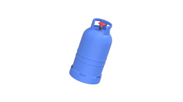Gas Cylinder icon 3d rendering animation on 4k.	