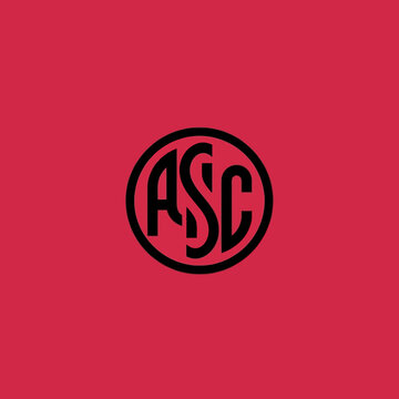Circular Emblem with Bold ASC Letters.