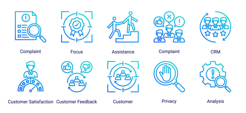 Quality Process icon set vector illustration with quality assurance,monitoring,certification,and continuous improvement business concepts.