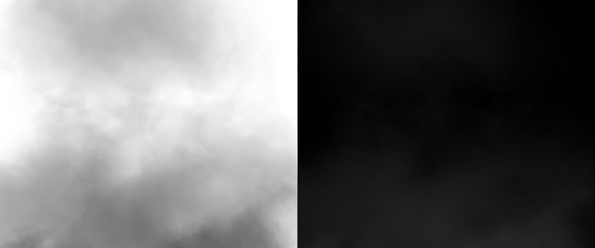 Atmospheric smoke and fog texture, ethereal white mist on black background, cinematic steam and vapor clouds for overlay effects
