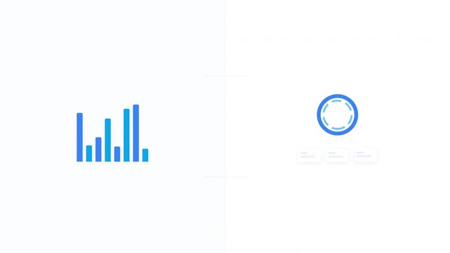 Futuristic Data Visualization Animation with Dynamic Bar Graphs and Motion Graphics for Modern Tech Presentation