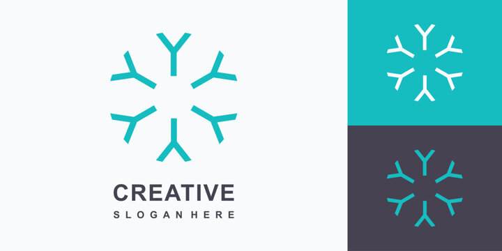 simple logo design illustration vector. Company vector logo design element. Abstract shape vector symbols. - VECTOR