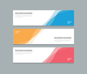 Fototapeta premium Modern Abstract Business web Banner Template Set