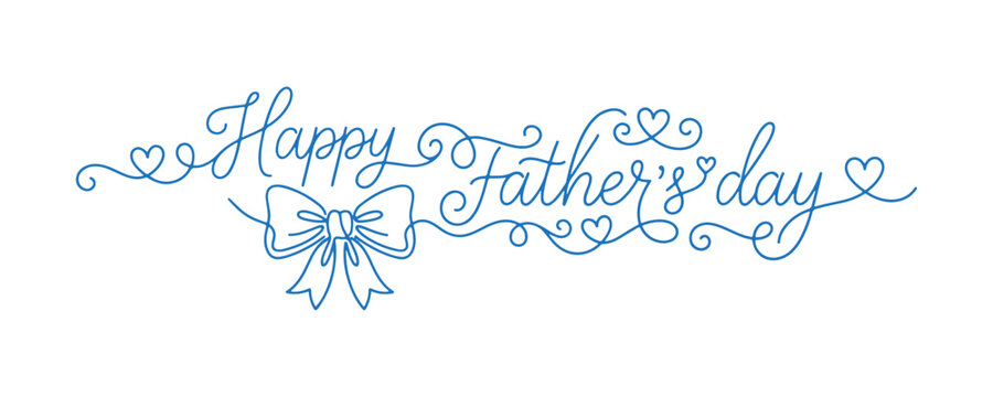 Father's Day banner that flows continuously, adorned with a bow tie, hearts, and text in a fun style. Perfect for a dad greeting card background.