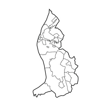 Torino map country and regions border