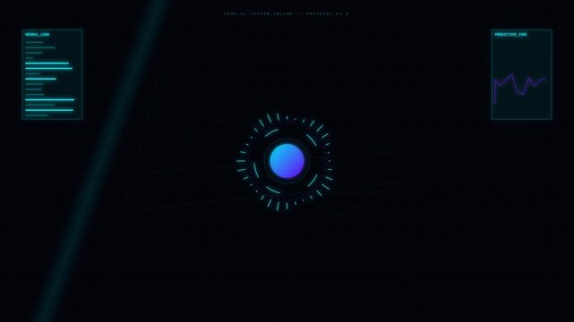 Dynamic Data Visualization Animation Showing Futuristic Interface with Digital Charts and Graphs in Motion Video