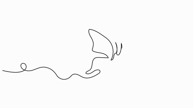 Human ear and light bulb continuous line drawing 4K animation video for inspiration